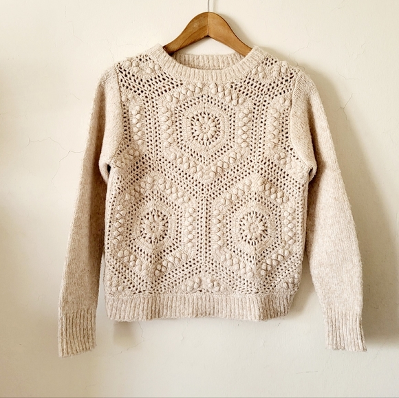 Mango Openwork Knit Sweater Size XS - Picture 12 of 12